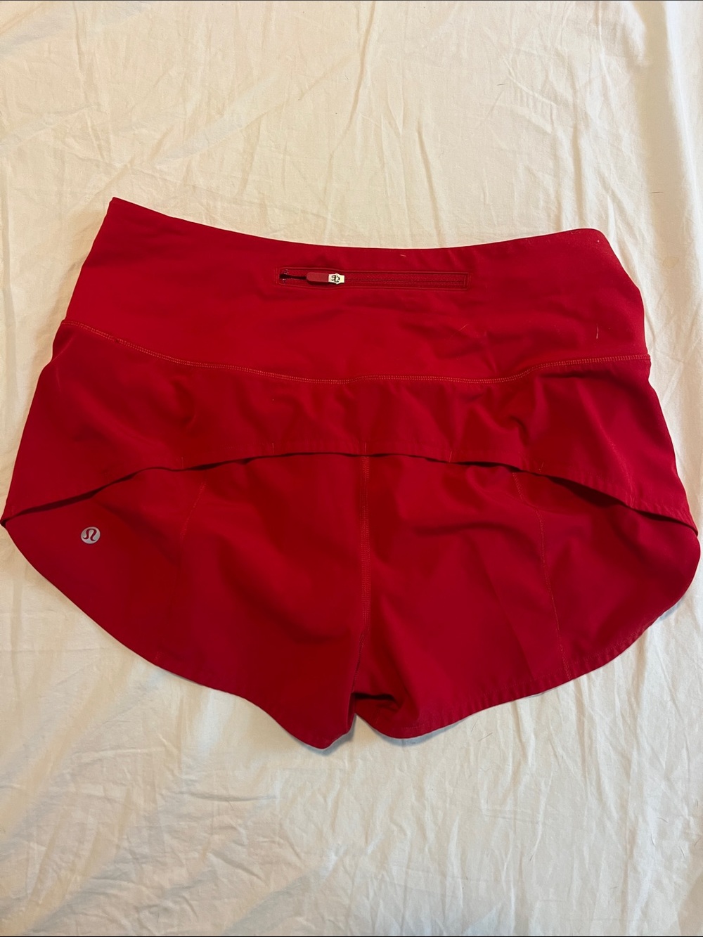 lululemon athletica Red Athletic Skort with Zip Pocket